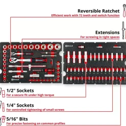 E-Case 92-pc. Tool Case Workshop