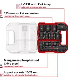 L-CASE 12-pc. Automotive Impact Socket Set