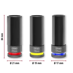 M-CASE, 3-pc. Automotive Impact Socket Set