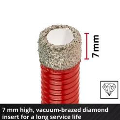 M-CASE 7-pc. Diamond Tile Drill Bit Set, M14, Ø 6–14 mm