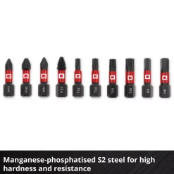 11-pc. Impact Bit Set, Pocket Set, 25 mm