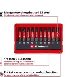 10-pc. Impact Bit Set, Pocket Set, 50 mm