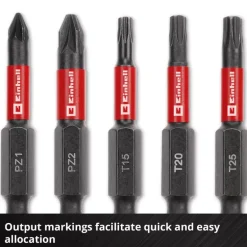 10-pc. Impact Bit Set, Pocket Set, 50 mm