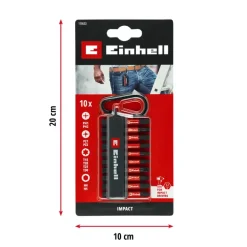 10-pc. Impact Bit Set with Carabiner, Pocket Set, 50 mm