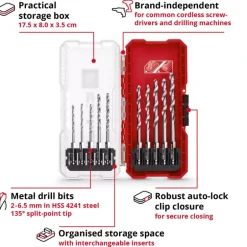 S-CASE 10-pc. Metal Drill Bit Set