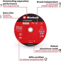Thin Cutting Discs, Ø 230 x 2 mm, 3 pcs.