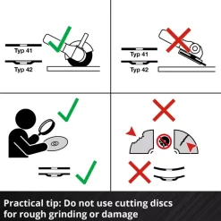 Thin Cutting Discs, Ø 125 x 1 mm, 5 pcs.