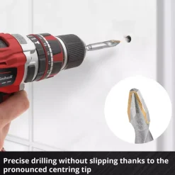 XS-CASE 4-pc. TCT Tile Drill Bit Set, Ø 5–10 mm